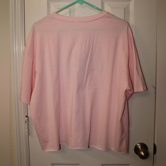 Pink Large Short Sleeve Tee with Dress Embroidery - Picture 6 of 6